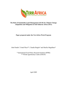 3. The role of Sustainable Land Management in Sub