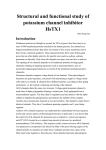 Structural and functional study of potassium channel inhibitor HsTX1