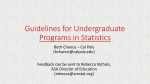 Guidelines for Undergraduate Programs in Statistic