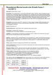 Recombinant Murine Insulin-Like Growth Factor I (rm IGF-I)