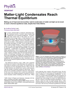 Matter-Light Condensates Reach Thermal Equilibrium