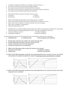 A change in temperature affects an enzymatic reaction because