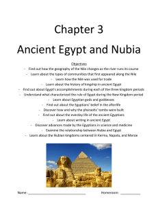 Chapter 3 Ancient Egypt and Nubia