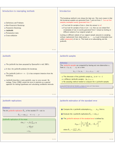 Jackknife - School of Computer Science and Statistics