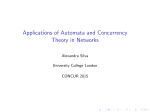 Applications of Automata and Concurrency Theory in Networks