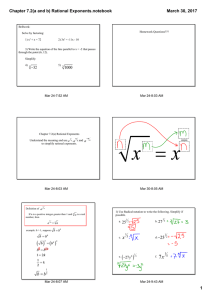 Chapter 7.2(a and b) Rational Exponents.notebook