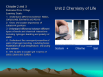 Unit 2 Chemistry of Life