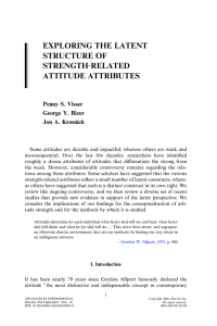 exploring the latent structure of strength‐related attitude attributes
