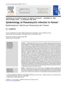 Epidemiology of Pneumocystis infection in Human