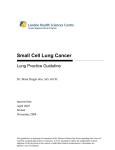 Small Cell Lung Cancer - London Health Sciences Centre