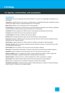 4 Ecology - Kerboodle