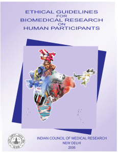 Ethical Guidelines for Biomedical Research on Human