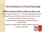 New Antidotes in Toxicology