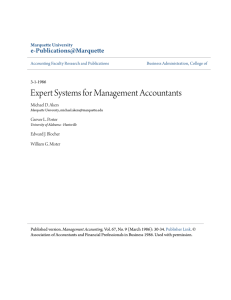 Expert Systems for Management Accountants - e