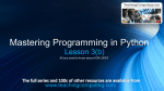 Mastering Python Programming Lesson 3(b) (FOR LOOPS)