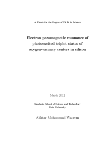 Electron paramagnetic resonance of photoexcited