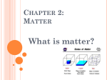 Chapter 2: Matter