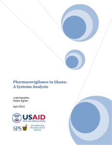 Pharmacovigilance in Ghana: A Systems Analysis, April 2010