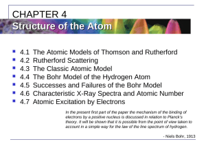 CHAPTER 4: Structure of the Atom