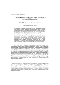 Latent inhibition as a function of US intensity in a two