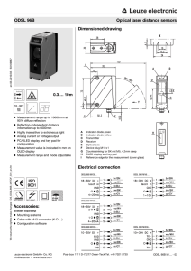 Accessories: Dimensioned drawing Electrical connection ODSL 96B