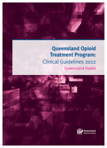 Queensland Opioid Treatment Program: Clinical Guidelines 2012