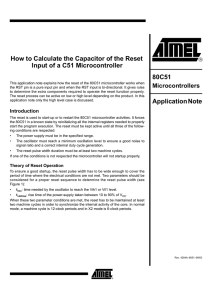 Calculating the Capacitor of the Reset Input
