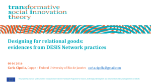 Designing for relational goods: evidences from DESIS Network