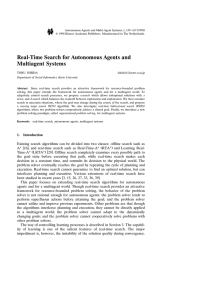 Real-Time Search for Autonomous Agents and