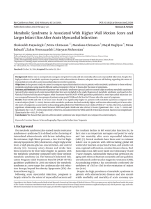 Metabolic Syndrome is Associated With Higher Wall Motion Score