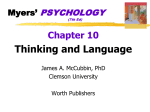 Chapter 10 Thinking and Language