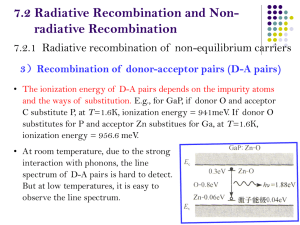 7.2 Radiative Recombination and Non