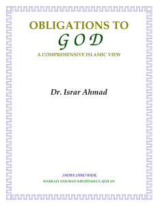 obligations to God - Tanzeem-e