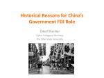 Historical Reasons for China`s Government FDI