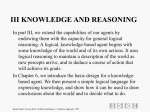 KNOWLEDGE AND REASONING