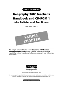 Chapter 1 from Geography 360° Teacher`s Handbook and CD