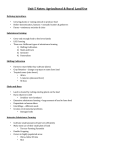 Unit 5 Notes Agricultrual and Rural Land Use