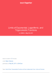 Limits of Exponential, Logarithmic, and Trigonometric Functions