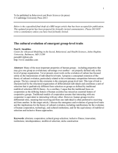 The cultural evolution of emergent group-level traits