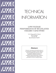 Low Voltage Performance of Multilayer Ceramic Capacitors