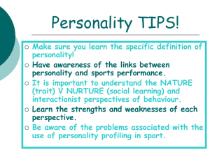 A2 Sports Psychology Powerpoint