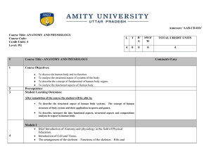 Annexure `AAB-CD-01b` Course Title: ANATOMY AND