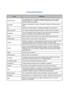 Connectivity Glossary