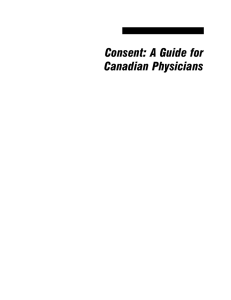 Consent - A Guide for Canadian Physicians (CMPA 1996)