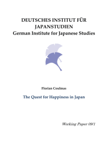 Happiness in Japan - German Institute for Japanese Studies