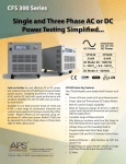 Datasheet CFS300 Series - Caltest Instruments GmbH