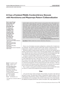 A Case of Isolated Middle Cerebral Artery Stenosis with Hemichorea