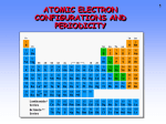 ATOMIC ELECTRON CONFIGURATIONS AND PERIODICITY