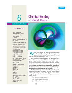 6 Chemical Bonding – Orbital Theory
