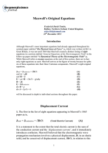 Maxwell`s Original Equations